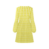lemon alt print V-Neck Loose Fit Dress (Model D62)