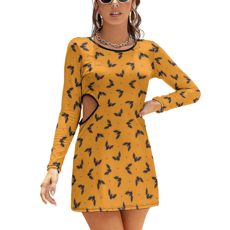 Hollow Slim-Fit Dress Slim dress with hollow waist