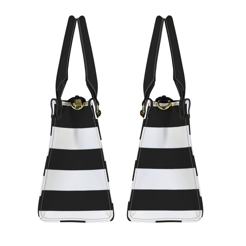 Boldy Go Striped PU Leather Handbag-Small