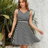 V-Neck Sleeveless Dress (NZ022)  Frocks