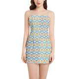 Sleeveless Square Neckline Spaghetti Strap Mini Dress