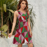 V-Neck Sleeveless Dress (NZ022)  Frocks