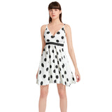 Spaghetti Strap Sleeveless Falred Hem Short Dress