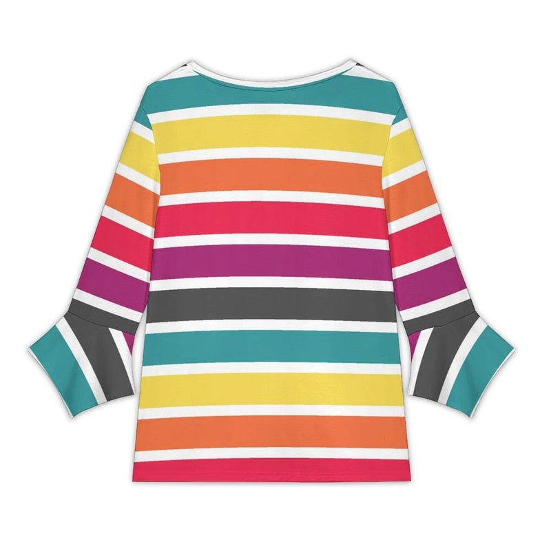 Women&#039;s V-Neck Petal Sleeve Blouse Petal sleeve top