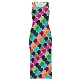 Sleeveless Bodycon Side Slit Long Dress Split cheongsam