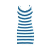 swimsuit striped print 2 Medea Vest Dress (Model D06)