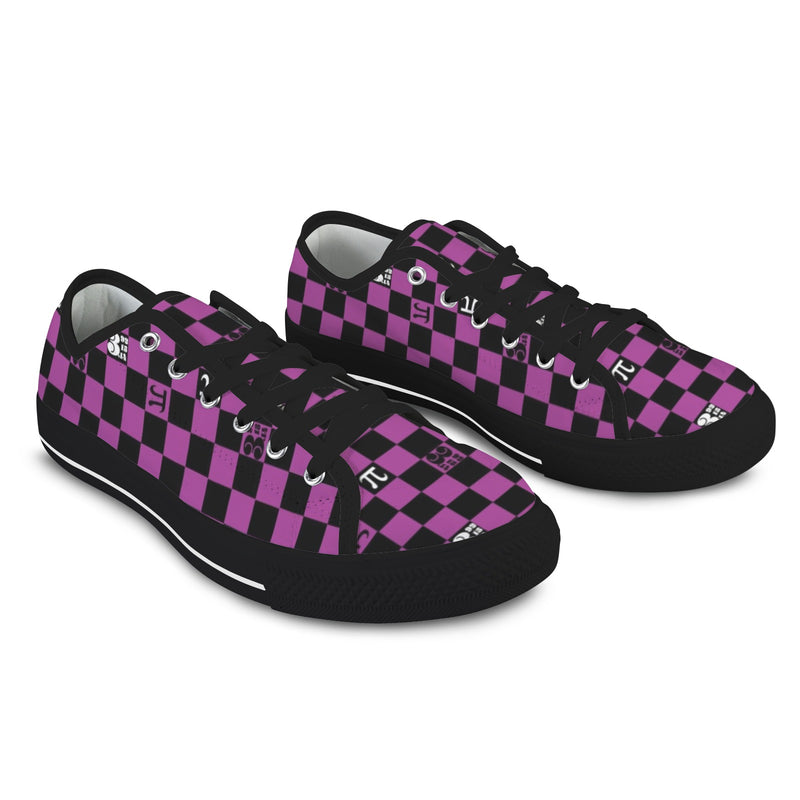 pi symbol print Seattle Low Top Women's Shoes (Model 1013-6)