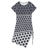 Drawstring Slit Hem Dress Split Dress