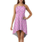 Women&#039;s High-Low Spaghetti Strap Dress Tailcoat skirt