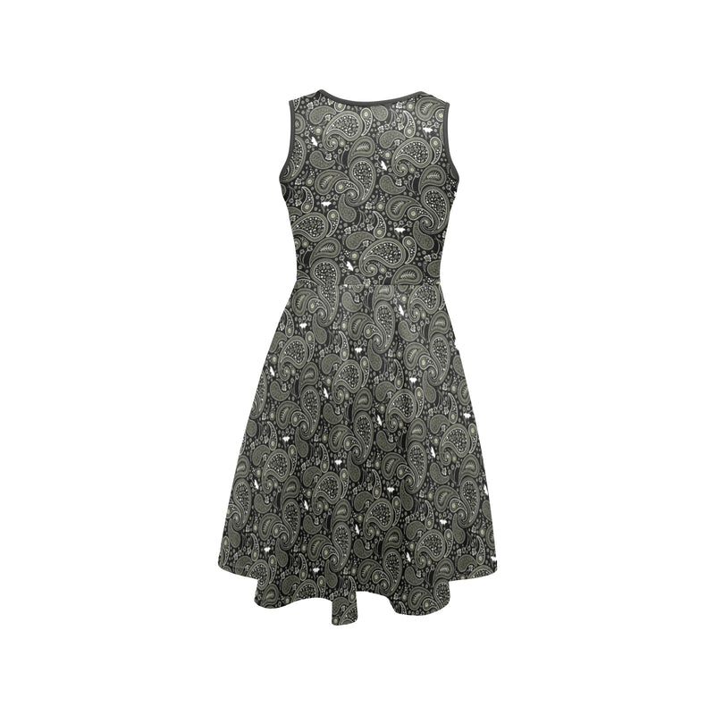 Paisley Sleeveless Expansion Dress