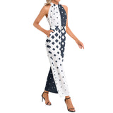 Halter Neck Buckle Belted Jumpsuit