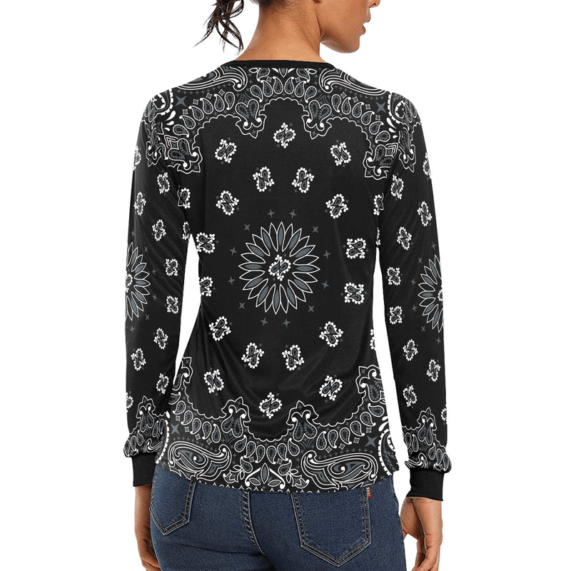 black bandana Women's Long Sleeve T-shirt