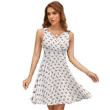 V-Neck Sleeveless Dress (NZ022)  Frocks