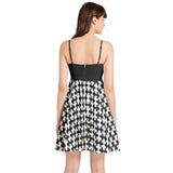 Spaghetti Strap Sleeveless Falred Hem Short Dress