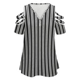 Women&#039;s Off Shoulder Zip V-Neck Tunic BE zip off shoulder top