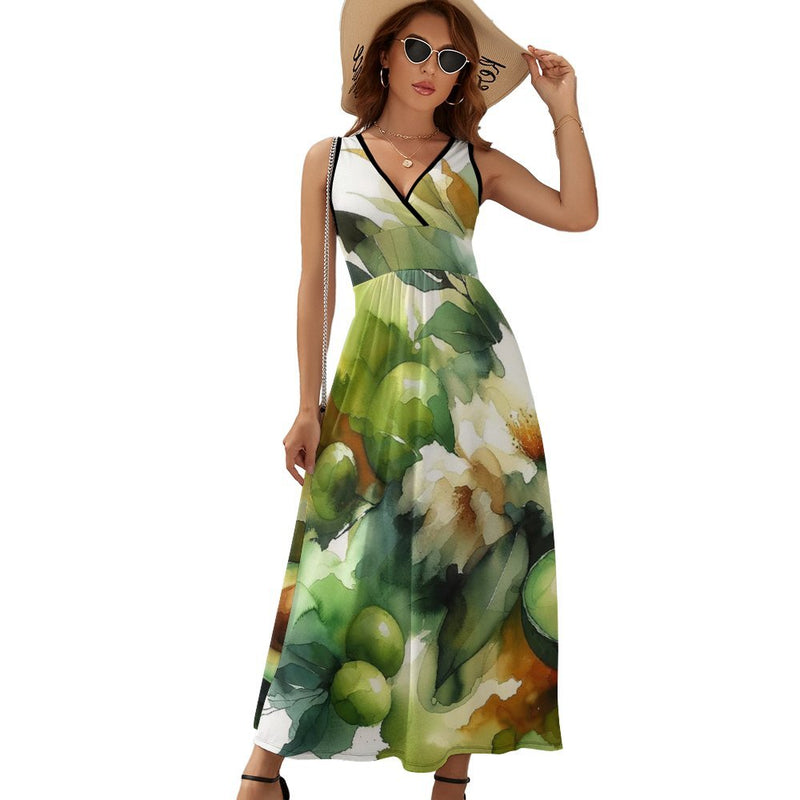 Sleeveless Long Dress (NZ028) Sleeveless dress