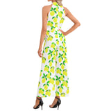 Halter Neck Buckle Belted Jumpsuit