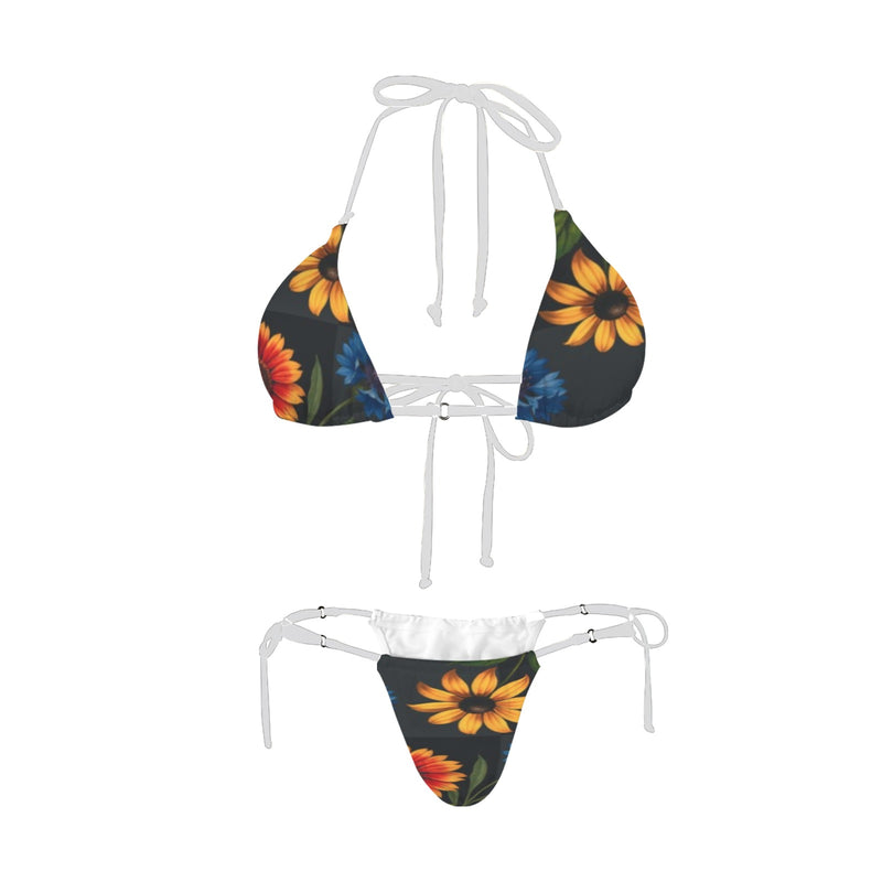floral print radial 2A Women's Halter String Bikini Set
