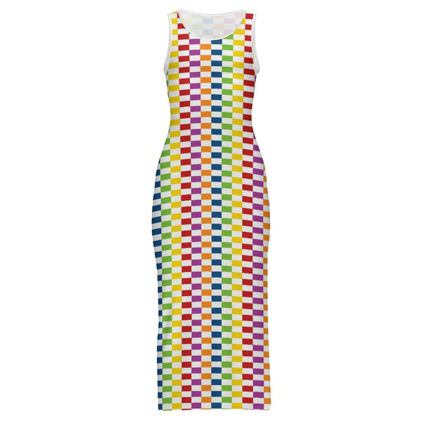 Sleeveless Bodycon Side Slit Long Dress Split cheongsam