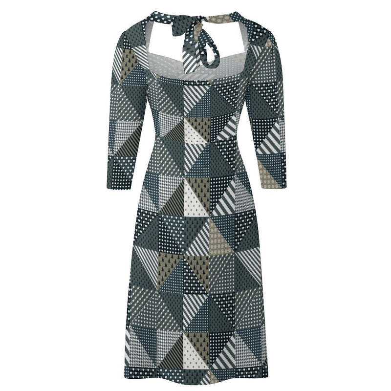 Patchwork Women&#039;s Sweetheart Dress Flare dress