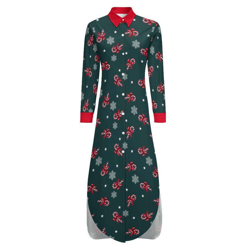 Button-Up Long Sleeve Shirt Dress Long sleeved shirt dress