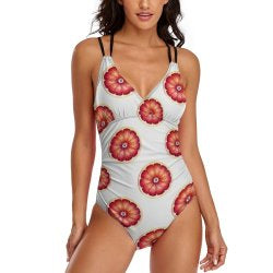 One-piece Swimsuit (LT3154) Grapefruit One-piece Swimsuit