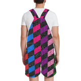 fiesta biased colored alamo cloud print 2A Unisex Shorts Suspender Jumpsuit (Model L78)