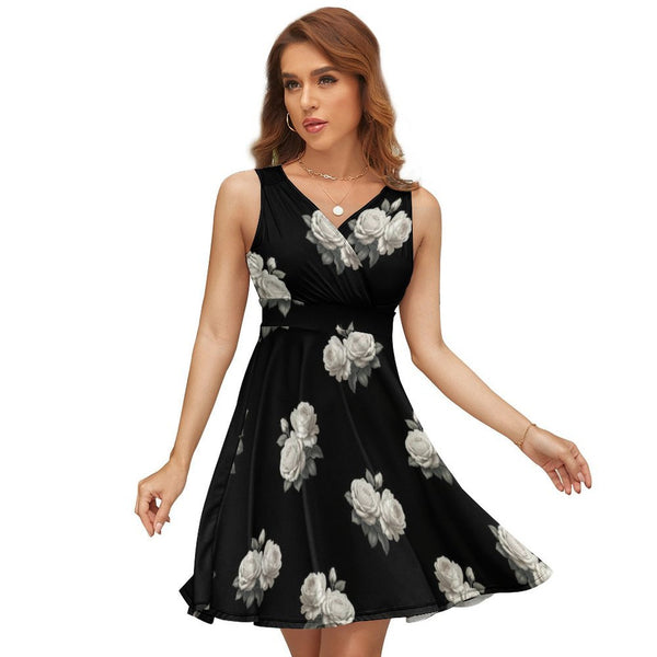 V-Neck Sleeveless Dress (NZ022)  Frocks