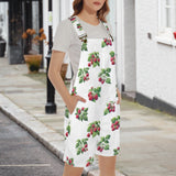 raspberry print sneakers Unisex Shorts Suspender Jumpsuit (Model L78)