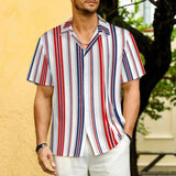 Americana Men's Lapel Collar Folds Design Shirt