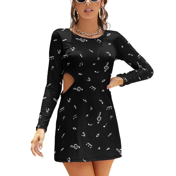 Hollow Slim-Fit Dress Slim dress with hollow waist