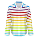 Long Sleeve Blouse (B648) Cropped hem shirt