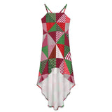 Women&#039;s High-Low Spaghetti Strap Dress Tailcoat skirt