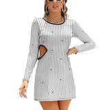 Hollow Slim-Fit Dress Slim dress with hollow waist