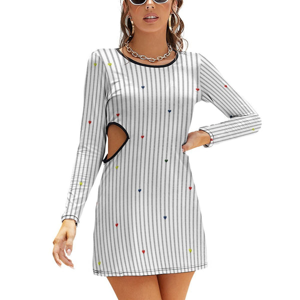 Hollow Slim-Fit Dress Slim dress with hollow waist