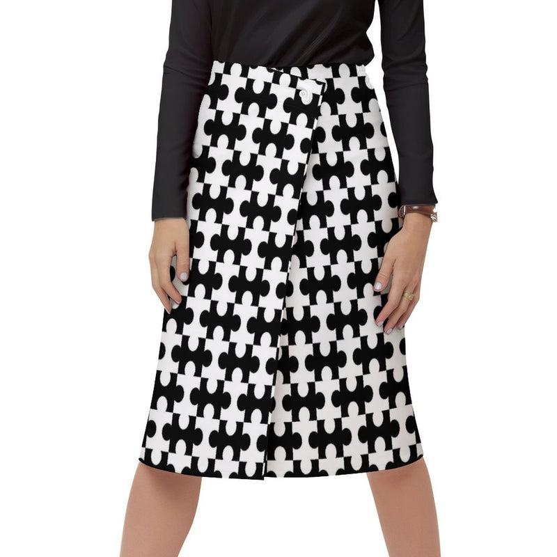 Women&#039;s Wrap Skirt Button skirt