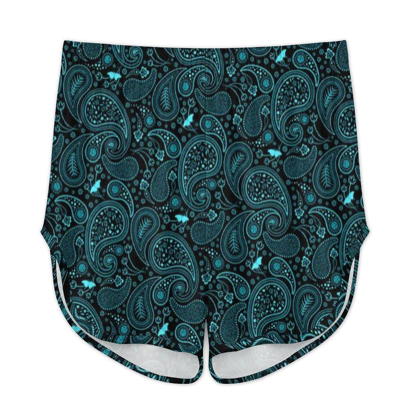 Paisley Women's Iace Silk Spaghetti Strap Shorts Pajama Set