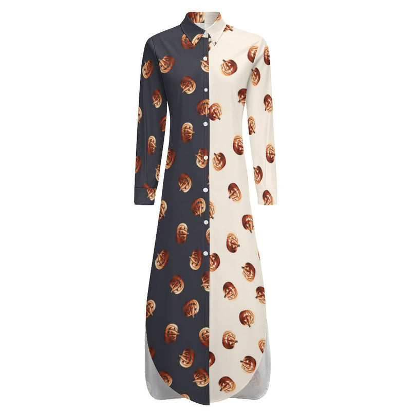 Button-Up Long Sleeve Shirt Dress Long sleeved shirt dress