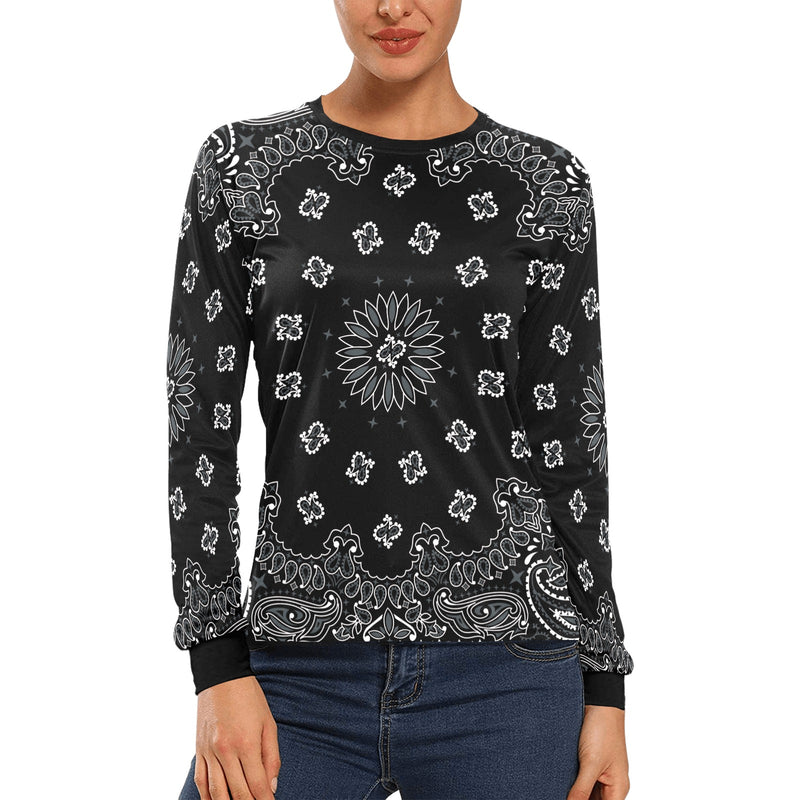 black bandana Women's Long Sleeve T-shirt