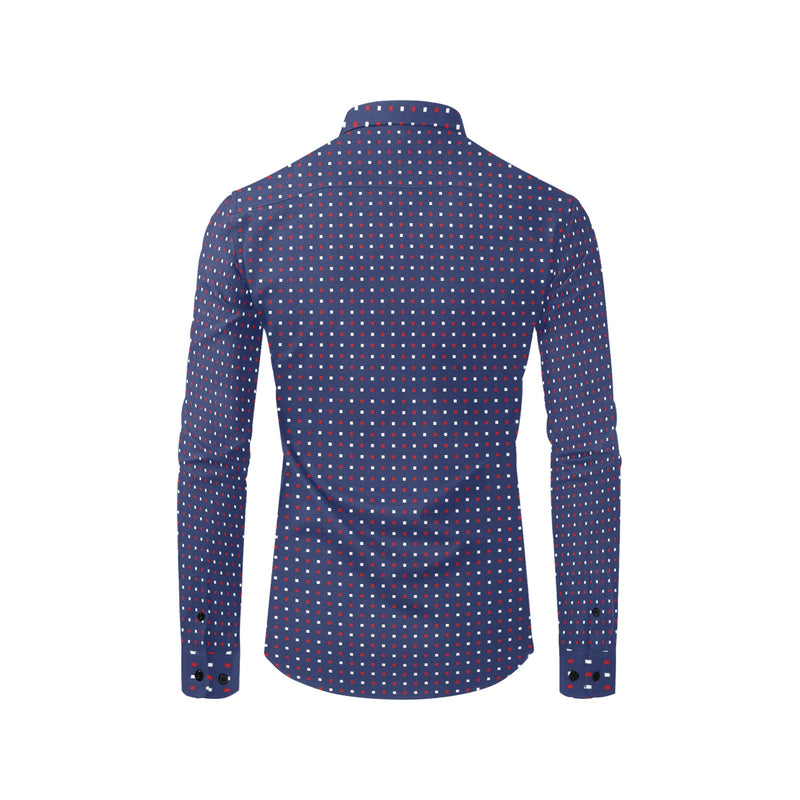 Americana Polka Square Men's All Over Print Casual Dress Shirt (Model T61)