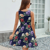 V-Neck Sleeveless Dress (NZ022)  Frocks