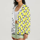 yell gray print Women's Lightweight Sun Protection Hoodie (Model H62)