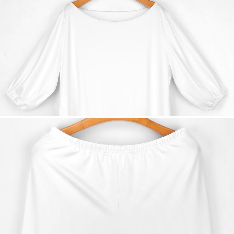 Women&#039;s Off Shoulder Two-piece Set Diagonal shoulder two piece set