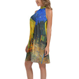 Tie Back Halter Neck Flared Dress