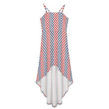 Americana High-Low Spaghetti Strap Dress