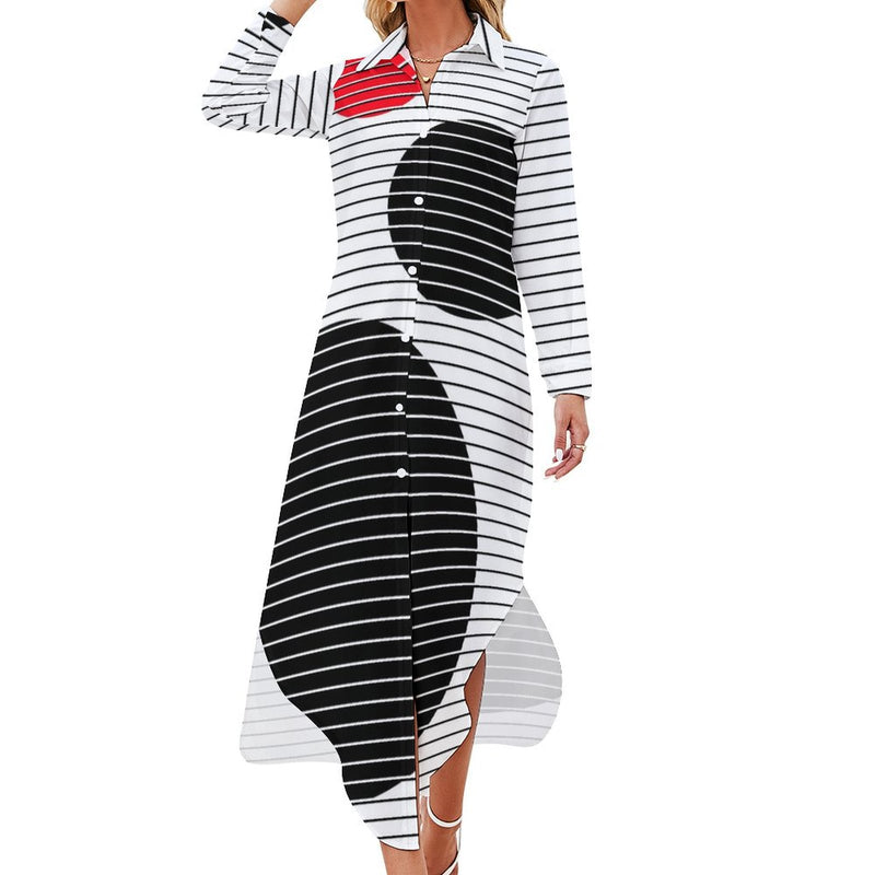 Button-Up Long Sleeve Shirt Dress Long sleeved shirt dress