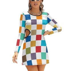 Hollow Slim-Fit Dress Slim dress with hollow waist