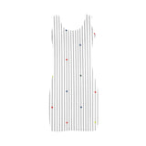 heart accent stripe accent print Medea Vest Dress (Model D06)