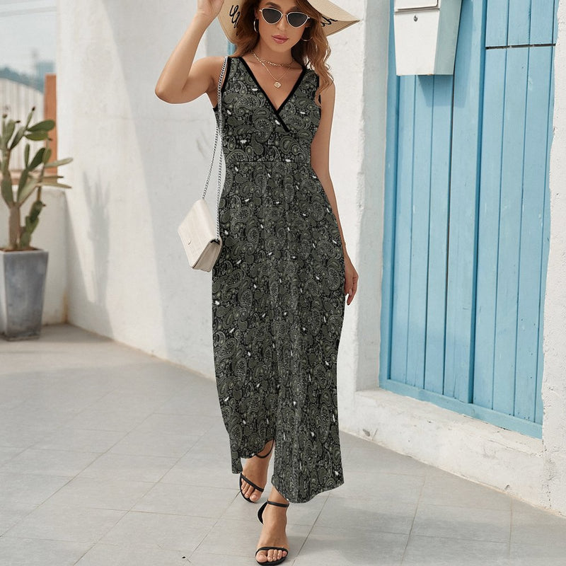 Paisley Sleeveless Long Dress