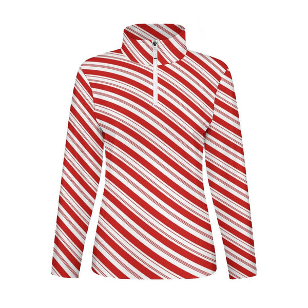 Candy Cane Women&#039;s Long Sleeve Yoga Shirt